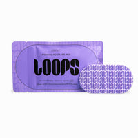 Purple packaging of LOOPS hydrogel mouth tapes on a white background