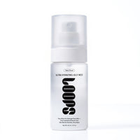 Ultra hydrating jelly mist bottle on a white background
