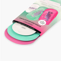 Close up packaging of three products in hydration haven holiday mask kit