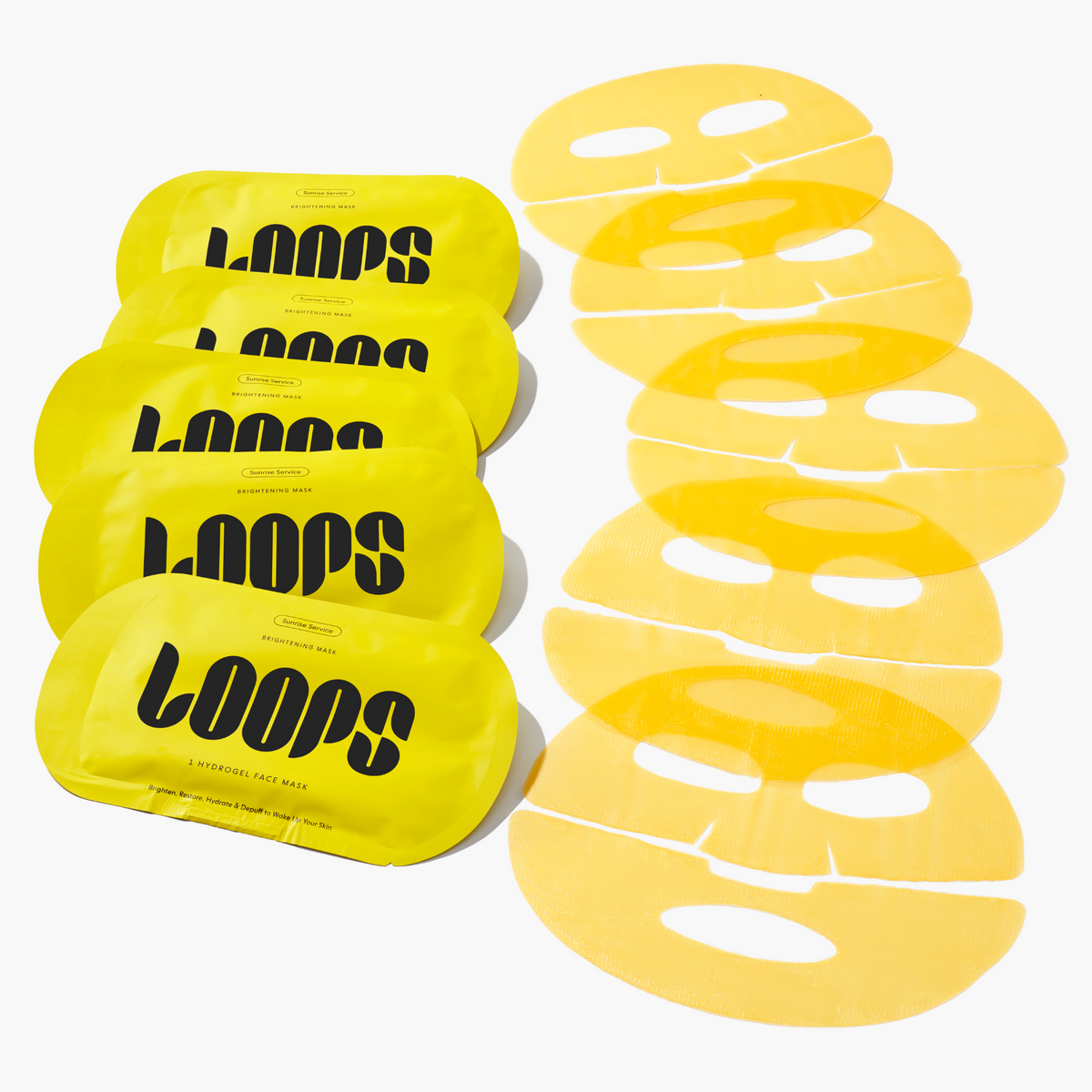 LOOPS Sunrise Service | Brightening & Depuffing Face Hydrogel Mask ...