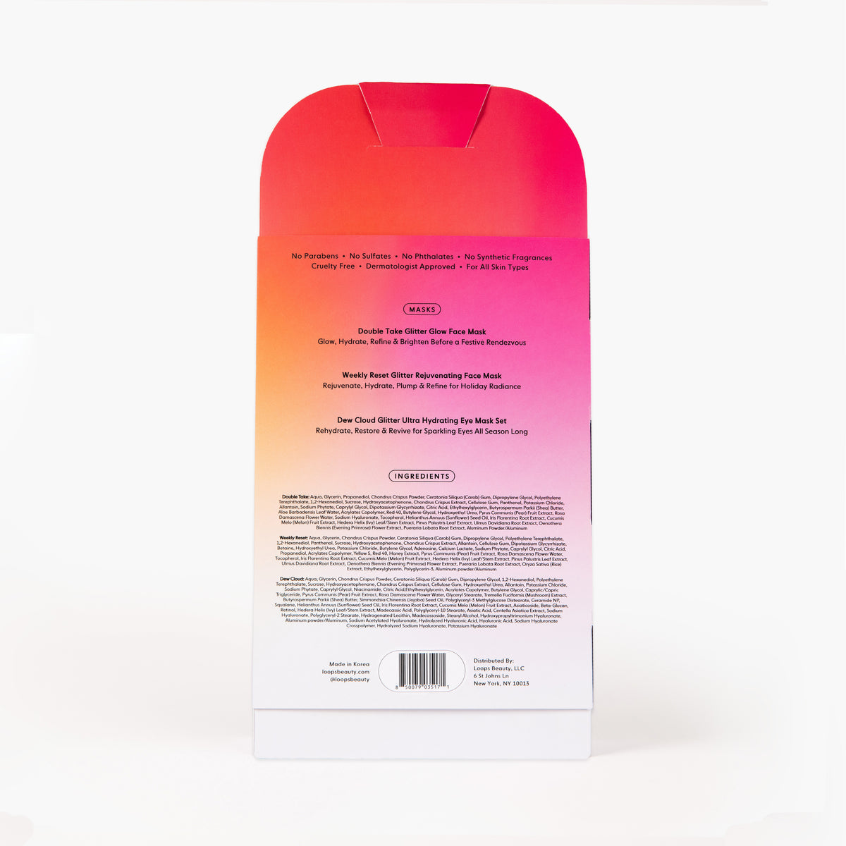Back detail of Glow Cycle holiday gift set